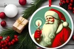 Round Christmas Ornament Sublimation|Clipart Product Image 2