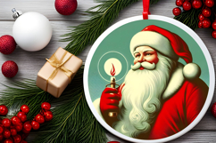 Round Christmass Ornament PNG Product Image 2