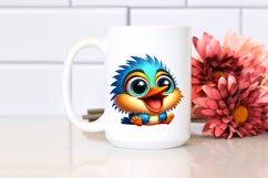 Colorful Cute Cartoon Baby Kingfisher | Sublimation | Product Image 2