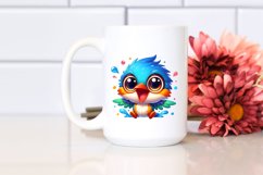 Colorful Cute Cartoon Baby Kingfisher | Sublimation | Product Image 2