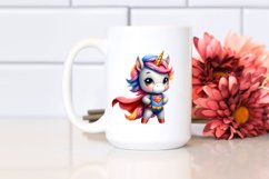 Cute Baby Unicorn Posing as Hero | Clipart Product Image 2