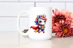 Cute Baby Unicorn Posing as Hero | Clipart Product Image 2