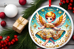 Round Christmass Ornament PNG Product Image 2