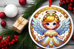 Round Christmas Ornament Sublimation|Clipart Product Image 2