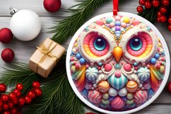 Round Christmas Ornament Sublimation|Clipart Product Image 2
