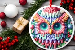 Round Christmas Ornament Sublimation|Clipart Product Image 2