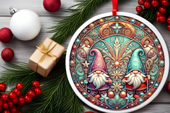 Round Christmass Ornament PNG Product Image 2