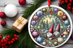 Round Christmass Ornament PNG Product Image 2