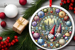 Round Christmass Ornament PNG Product Image 2