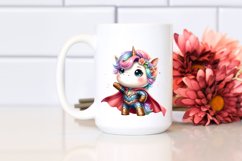 Cute Baby Unicorn Hero Watercolor Product Image 2