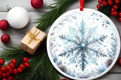 Round Christmas Ornament Sublimation|Clipart Product Image 2