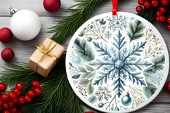 Round Christmas Ornament Sublimation|Clipart Product Image 2