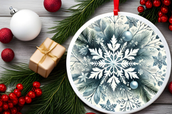 Round Christmass Ornament PNG Product Image 2