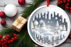 Round Christmas Ornament Sublimation|Clipart Product Image 2