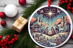 Round Christmass Ornament PNG Product Image 2
