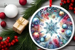 Round Christmas Ornament Sublimation|Clipart Product Image 2