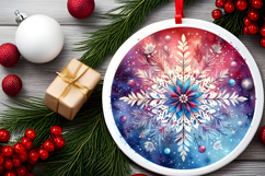 Round Christmass Ornament PNG Product Image 2