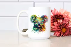 Koala with Plant Leaves, Transparent PNG Product Image 2