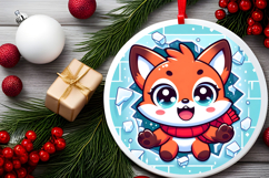 Round Christmass Ornament PNG Product Image 2