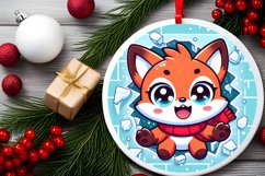 Round Christmas Ornament Sublimation|Clipart Product Image 2