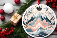 Round Christmas Ornament Sublimation|Clipart Product Image 2