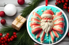 Round Christmas Ornament Sublimation|Clipart Product Image 2
