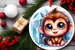 Round Christmas Ornament Sublimation|Clipart Product Image 2