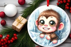 Round Christmas Ornament Sublimation|Clipart Product Image 2