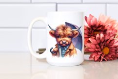 Cute Baby Highlandcow Posing PNG Product Image 2