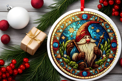 Round Christmass Ornament PNG Product Image 2