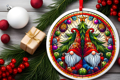 Round Christmass Ornament PNG Product Image 2