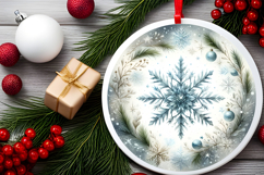 Round Christmass Ornament PNG Product Image 2