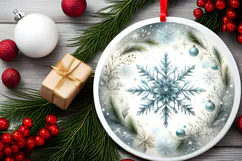 Round Christmass Ornament PNG Product Image 2