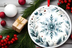 Round Christmass Ornament PNG Product Image 2