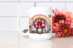 Watercolor Gnome House Rainbow Scene | Sublimation | Clipart Product Image 2