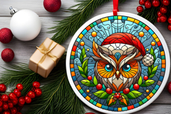 Round Christmass Ornament PNG Product Image 2