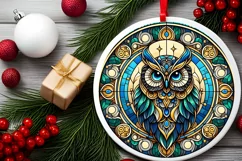 Round Christmas Ornament Sublimation|Clipart Product Image 2