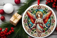 Round Christmas Ornament Sublimation|Clipart Product Image 1