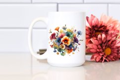 Colorful Bouquet with Nasturtium and Baby | Clipart Product Image 2