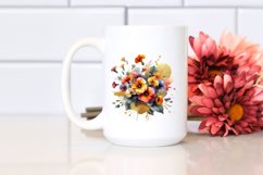 Colorful Bouquet with Nasturtium and Baby | Clipart Product Image 2