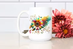 Watercolor Luxury Flower Love Splash Clipart Product Image 2