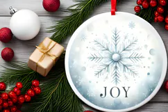 Round Christmass Ornament PNG Product Image 2