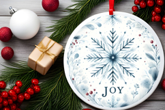 Round Christmass Ornament PNG Product Image 2