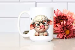 Funny Baby Pig Lamb with es PNG Product Image 2