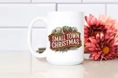 Retro Small Town Christmas Clipart PNG Product Image 2