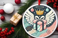Round Christmas Ornament Sublimation|Clipart Product Image 2