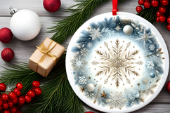 Round Christmass Ornament PNG Product Image 2