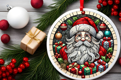 Round Christmass Ornament PNG Product Image 2