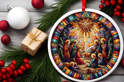 Round Christmass Ornament PNG Product Image 2