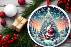 Round Christmass Ornament PNG Product Image 2